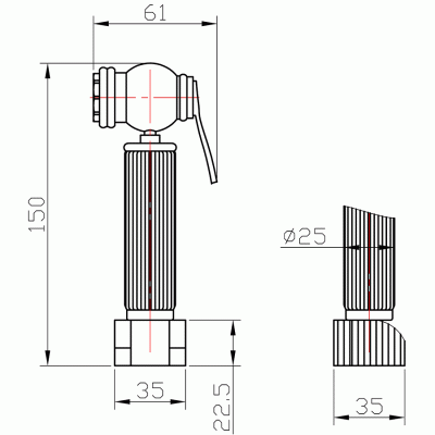 Гигиенический душ Milacio Almeria MC.801.BBR Черная бронза