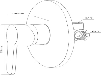 Смеситель для душа Swedbe Platta 5517 Хром