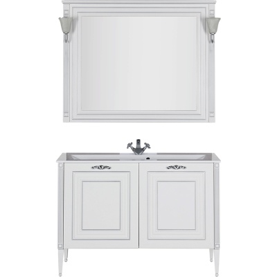 Комплект мебели для ванной Aquanet Паола 120 182131 Белый Серебро