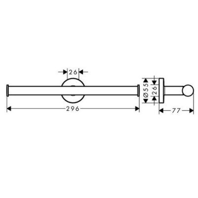 Держатель туалетной бумаги Hansgrohe Logis Universal 41717000 Хром