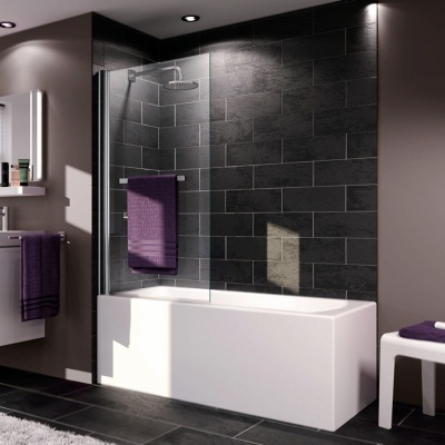 Шторка на ванну Huppe X1 75x140 матовый Хром прозрачное