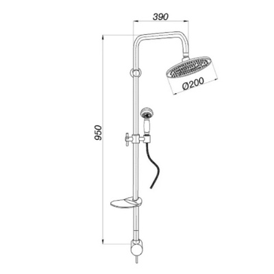 Душевая система GPD DST20 Хром