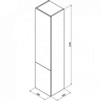 Шкаф пенал Aquanet Алвита 35 240197 подвесной Серый антрацит
