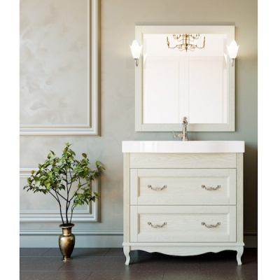 Комплект мебели для ванной ValenHouse Лиора 90 LK90_СХ Слоновая кость ручки Хром