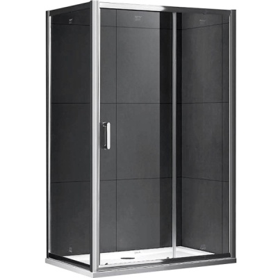 Душевой уголок Gemy S30191E-A75 130х75 профиль Хром стекло прозрачное