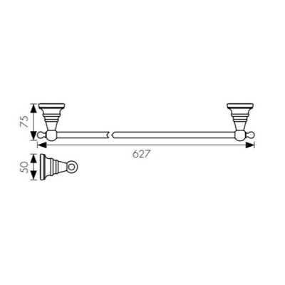 Полотенцедержатель Kaiser KH-4207 Бронза
