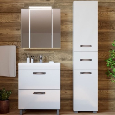 Тумба под раковину Vigo Plaza 70 2 ящика Белая