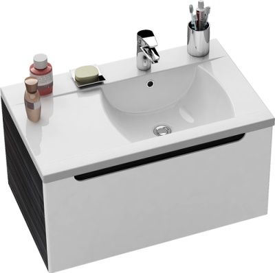 Тумба под раковину Ravak SD-800 Classic оникс/белая L