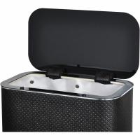 Корзина для белья Cameya Punto PBLH-M средняя Черная, кант хром