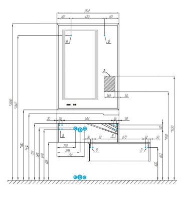 Зеркало Акватон Сакура 80 1A236502SKW80 с подсветкой с сенсорным выключателем и часами