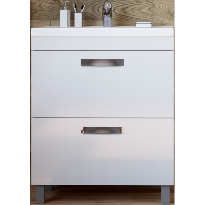 Тумба под раковину Vigo Plaza 70 2 ящика Белая