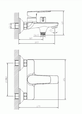Смеситель для ванны Orange Sofi 2.0 M46-100cr Хром