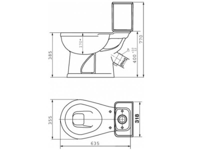 Унитаз Оскольская Керамика Дора 218000 белый