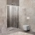 Душевая дверь BelBagno Unique 135х190 профиль Хром стекло прозрачное