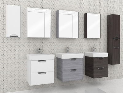 Зеркальный шкаф Акватон Сильва 50 с подсветкой 1A215502SIW5L Дуб макиато