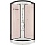 Душевая кабина Domani-Spa Delight 110 100x100 DS01D110LPcCl10 с гидромассажем профиль Графит задние стенки Розовые