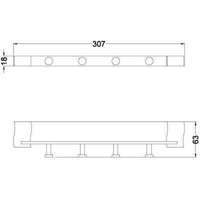 Крючок для полотенец Schein Swing 321*4B2 Хром