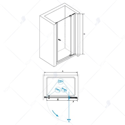 Душевая дверь в нишу RGW Hotel HO-06 90 профиль Хром стекло прозрачное