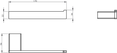 Держатель туалетной бумаги Langberger 37543B Хром
