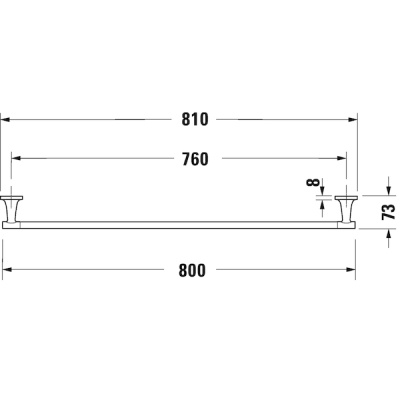 Полотенцедержатель Duravit Starck T 0099434600 Черный матовый