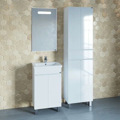 Тумба с раковиной СанТа Марс 50 2 двери Белая