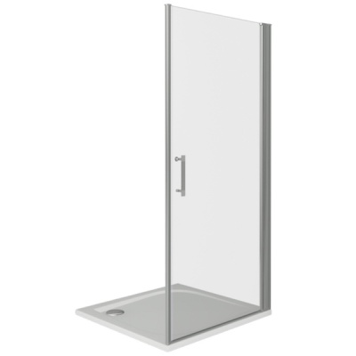 Душевая дверь в нишу Good Door Mokka DR-80-C-WE 80 профиль Алюминий белый стекло прозрачное