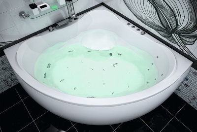 Акриловая ванна Aquanet Malta 150x150 с гидромассажем
