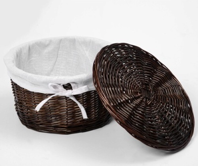 Корзина для белья WasserKRAFT Donau 26x26x11 WB-530-M Коричневая