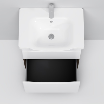 Тумба под раковину AM.PM Like 65 M80FSX0652VF Белая/венге