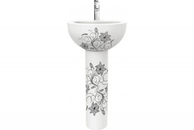 Раковина Sanita Luxe Art Flora ARTSLWB10 Белая с узором