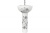 Раковина Sanita Luxe Art Flora ARTSLWB10 Белая с узором