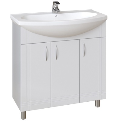 Комплект мебели для ванной San Star Вольга 80 20.1-1.4.1.+1WH501524+23.1-2.4.1. Белый