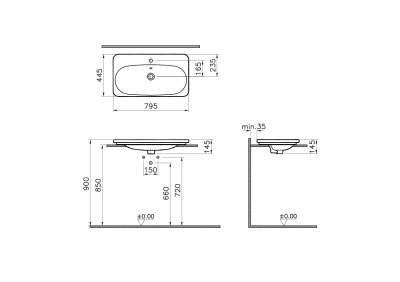 Раковина Vitra Nest Trendy 80 5686B003-1072 Белая
