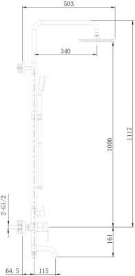 Душевая система Orange Steel M99-911ni Никель