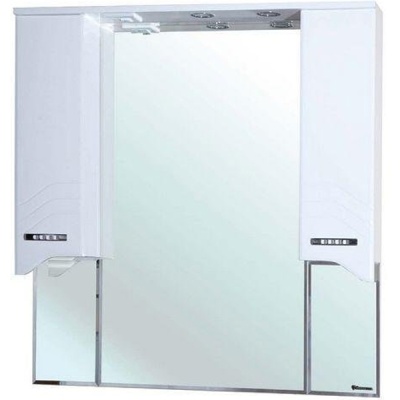 Зеркало со шкафом Bellezza Дрея 105 с подсветкой Белое