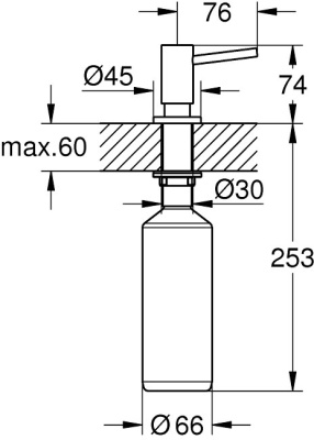 Дозатор жидкого мыла Grohe Cosmopolitan 40535DC0 Суперсталь