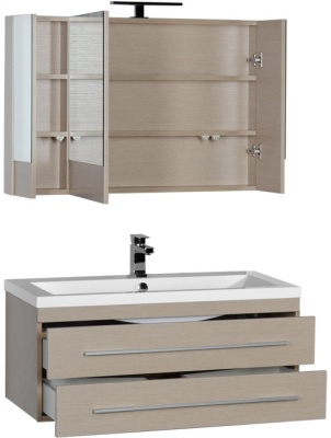 Тумба под раковину Aquanet Нота 100 171497 подвесная Дуб светлый