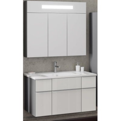 Комплект мебели для ванной Opadiris Кристалл 90 подвесной Белый Титан
