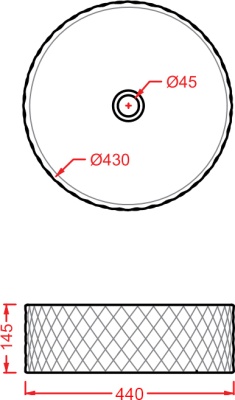 Раковина Artceram Rombo 44 OSL009 01 57 Платиновая