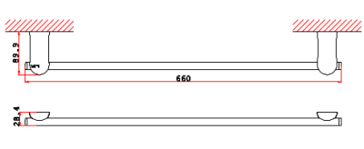 Полотенцедержатель VRI Basilica HG801013, 60 см