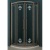 Душевой уголок Cezares Retro R-2 Scorrevole 100x100 RETRO-A-R-2-100-SCORREVOLE-CP-G профиль Золото стекло прозрачное с матовым узором