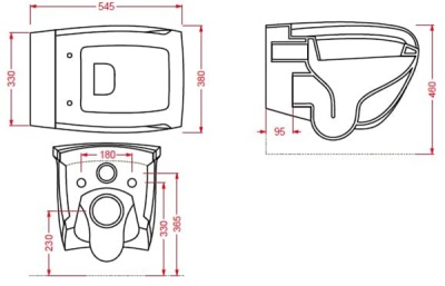 Унитаз Artceram Hi-Line HIV001 03 00 подвесной Черный