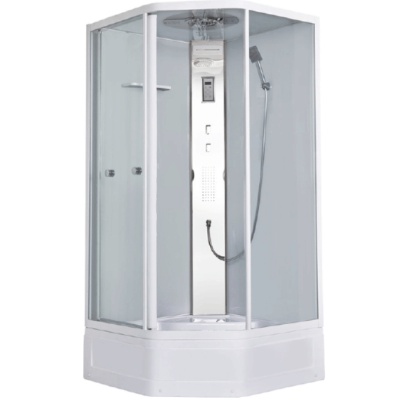 Душевая кабина Orans EW-111 90x90 с гидромассажем профиль Белый задние стенки Белые