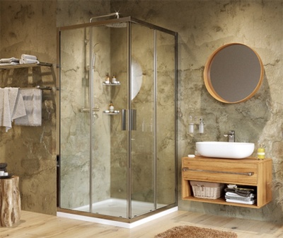 Душевой уголок WasserKRAFT Lippe 45S03 90x90 профиль Хром, стекло Прозрачное