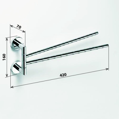 Полотенцедержатель Bemeta Omega 104204102 Глянец