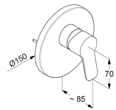 Смеситель для душа Kludi Pure&Easy 374200565 Хром