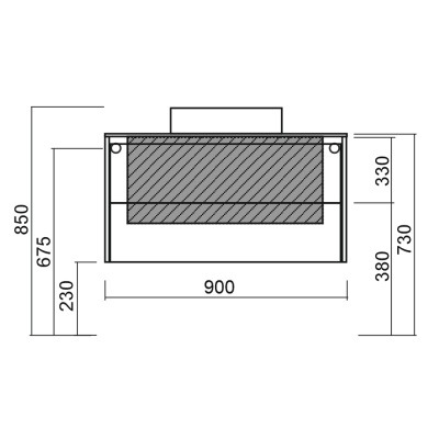 Тумба под раковину Diborg Hanna 90 77.8226 подвесная Белая матовая