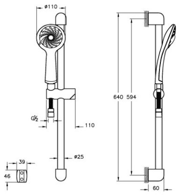 Комплект смесителей Vitra Dynamic S A49152EXP Хром