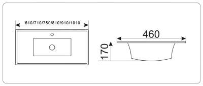 Раковина CeramaLux 91 9090E Белая
