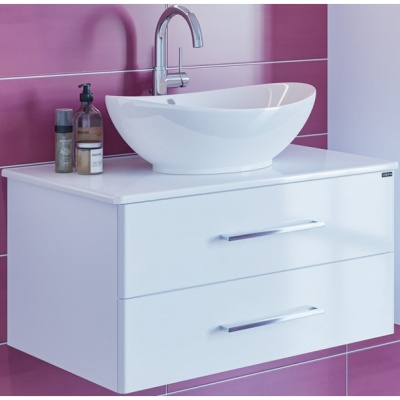 Тумба с раковиной СанТа Вегас 80 226015л подвесная Белая